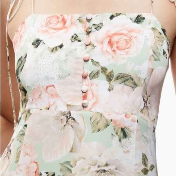 --NWOT Alice + Olivia Lorelle Floral Cutout Sleeveless Midi Dress Size 0 - Picture 7 of 10